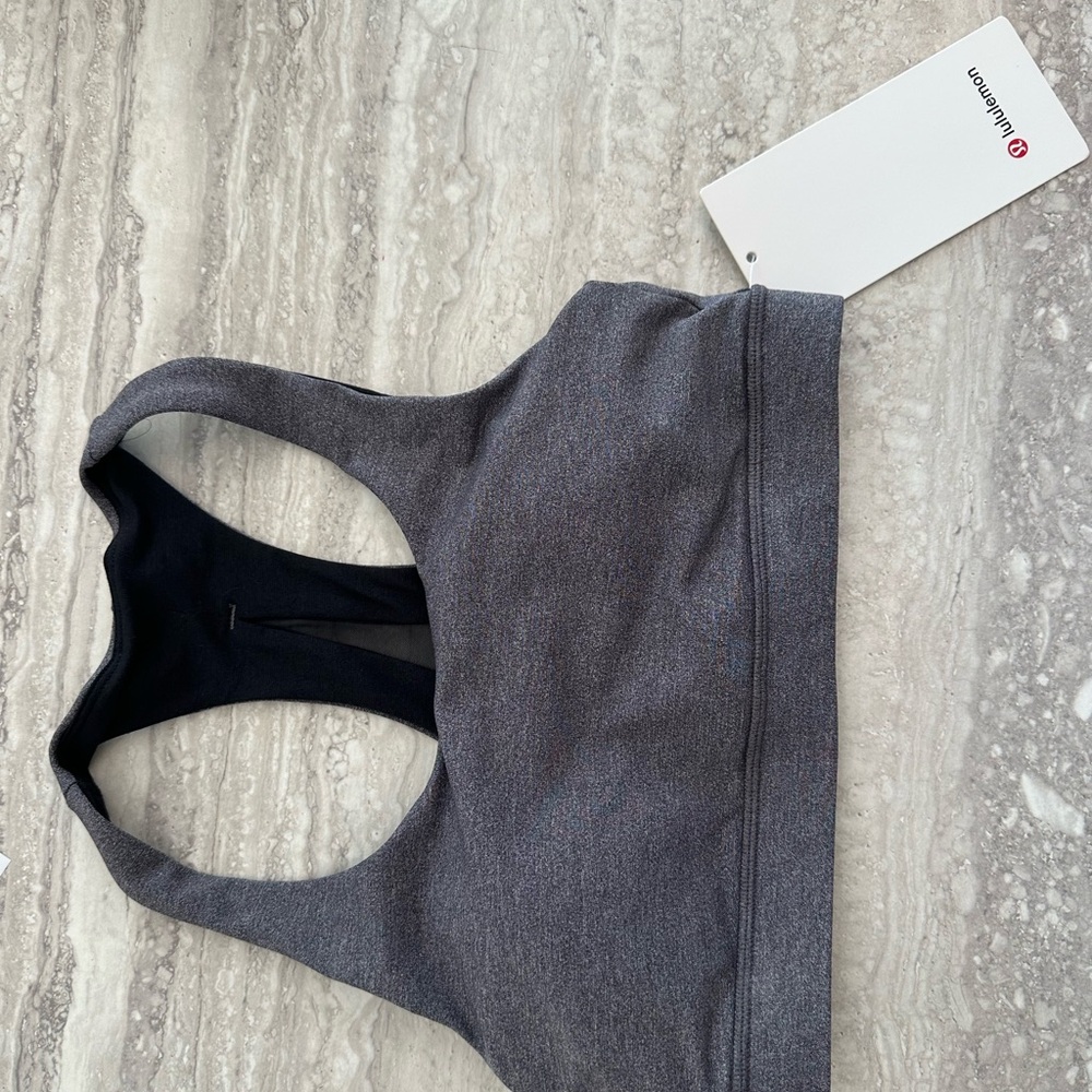 lululemon athletica Charcoal and Black Sports Bra